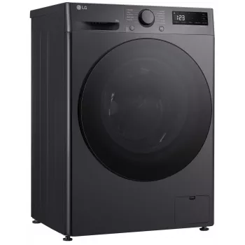 Veļas mašīna LG F2WR508S2M — priekšējā ielāde, 8 kg, 1200 RPM, A energoklase, 60×48 cm, LED, vidēji melna