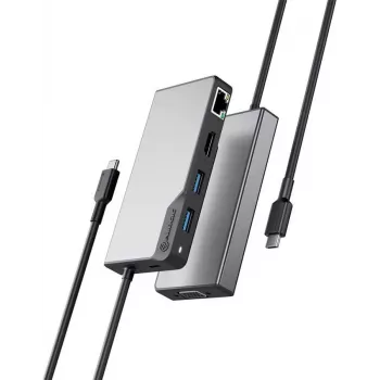 ALOGIC USB-C Fusion MAX 6-in-1 Hub V2 - dokstacija - USB-C 3.1 Gen 1 - VGA, HDMI - 1GbE (UCFUPRGVV2-SGR)