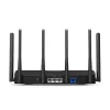Bezvadu maršrutētājs MERCUSYS MR47BE — Tri‑joslu Wi‑Fi 7 (2.4/5/6 GHz), 9300 Mbps, 3× RJ‑45, 2.5GbE, 6 ārējās antenas