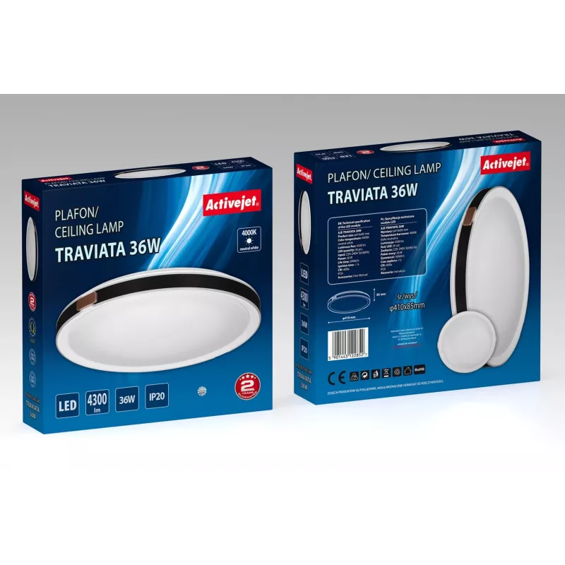 Activejet AJE-TRAVIATA LED griestu lampa 36W