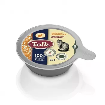 FOLK Tradicionāls poļu garšīgs trusis - slapjš kaķu barība - 85g
