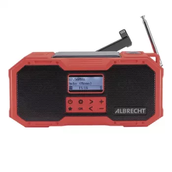 Albrecht DR 112 DAB+ āra uztvērējs ar rokas ģeneratoru, UKW, SOS, lukturīti, saules bateriju, PowerBank (27911)