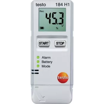 TESTO 184 H1 temperatūras datu reģistrators, datu reģistrators, 64000 mērījumu vērtības, -20 ... +70 °C, 0,1 °C (0572 1845)