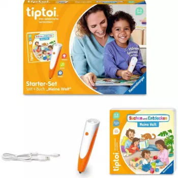 tiptoi Startsets: Meklē un atklāj - Mana pasaule, mācību grāmata ar pildspalvu un attēlu grāmatu