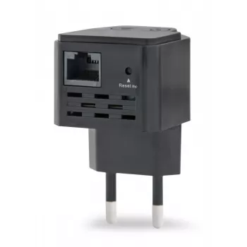 Tīkla retranslators GEMBIRD WNP-RP300-03-BK, 300 Mbps, 2.4 GHz, 802.11g, 1x RJ-45, iekšējā 3 dBi antena, AC 100–240V