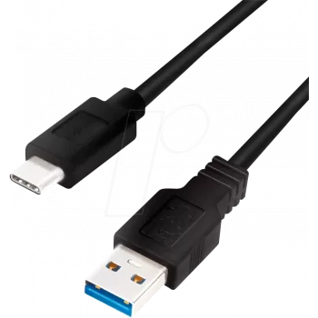 Logilink USB kabelis - USB Type A (tēviņš) uz USB-C (tēviņš) abpusējs - USB 3.2 Gen 1 - 3 A - 2 m - Melns (CU0170)