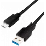 Logilink USB kabelis - USB Type A (tēviņš) uz USB-C (tēviņš) abpusējs - USB 3.2 Gen 1 - 3 A - 2 m - Melns (CU0170)