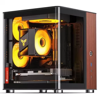 PC korpuss Jonsbo TK-0, Mini-Tornis, Mini-ITX, Melns