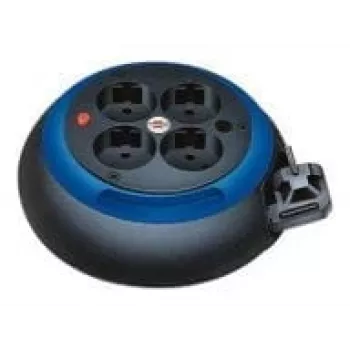 Comfort-Line Mini-kabeļa spole CL-S 4-vietīga (melna/balta, 3 metri)