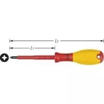 Hazet elektriķa Phillips skrūvgriezis PH 2, asmens garums 100 mm (810VDE-PH2)