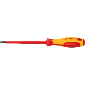 Knipex VDE spraudņu skrūvgriezis ar spraugu, asmens platums 5.5 mm, asmens garums 125 mm, DIN EN 60900 (98 20 55)