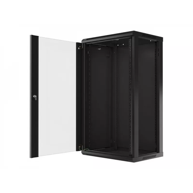 Sienas stiprinājuma skapis Lanberg WF01-6422-10B, 22U, 19 collu, 600x450x1085 mm, tērauds, melns