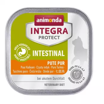 Slapjā kaķu barība animonda INTEGRA Protect Intestinal 100 g — tītars, pieaugušiem kaķiem, gremošanas atbalstam