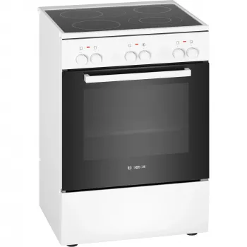 Bosch HKA090220 Brīvi stāvoša plīts Elektriskā Keramikas plīts virsma Balta