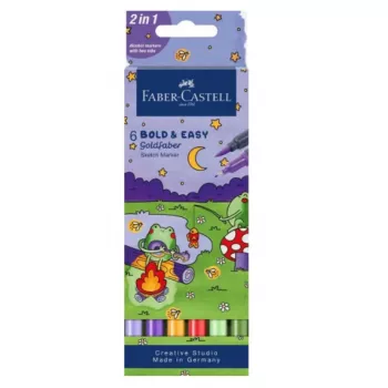 Marķieru komplekts Faber‑Castell 164814 — 6 daudzkrāsaini marķieri, Vācija