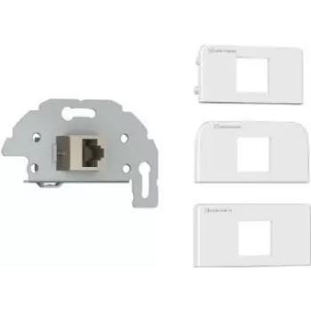 Kindermann 7456-423 Cat-6/6A (RJ45) Savienojuma plate ar spaiļu savienotāju, RAL 9010 (7456000423)