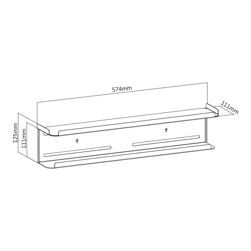 Maclean MC-904 2-in-1 glabāšanas plaukts sienai vai TV aizmugurei, maks. 2 kg