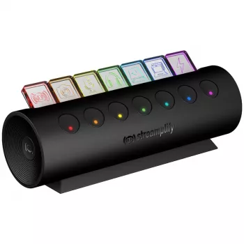 Streamplify HUB CTRL 7, 7x USB 3.0 Type A, RGB, 12V, ES barošanas kabelis - melns