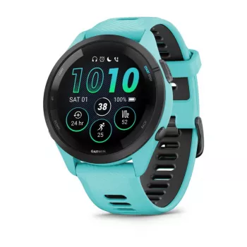 Garmin Forerunner 265 3.3 cm (1,3 inch) AMOLED 46 mm Digitāls 416 x 416 pikseļi Skārienekrāns Melns, Zils Wi-Fi GPS