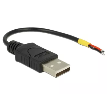 USB kabelis DeLOCK 85250 USB 2.0 0.1m Melns