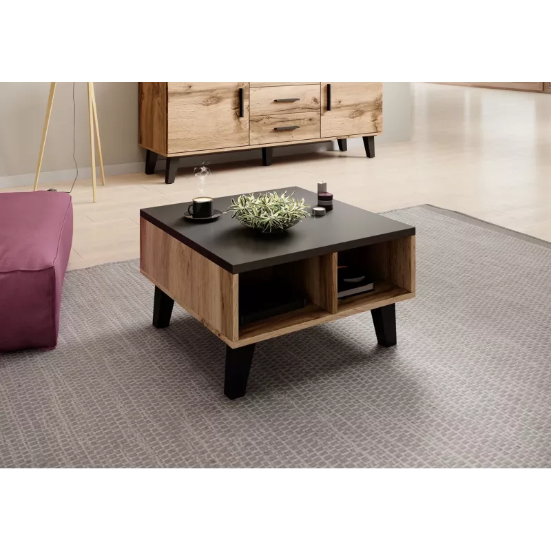 Cama LOTTA 60 Kafijas galdiņš votana ozols/mat melns