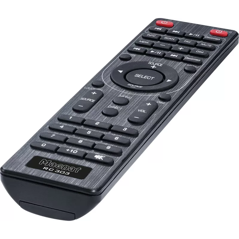 Stereo uztvērējs Magnat MC 400 — 2.0 kanāli, 40 W uz kanālu, CD atskaņotājs, Wi‑Fi, Bluetooth, DAB/FM, Ethernet (melns)