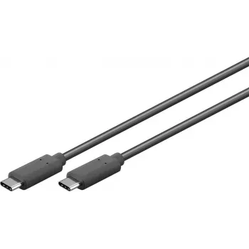 USB-C kabelis S/CONN 77140-1.5 USB 3.2 Gen 1 1.5m Melns