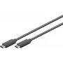 USB-C kabelis S/CONN 77140-1.5 USB 3.2 Gen 1 1.5m Melns