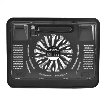 Dzesēšanas paliktnis klēpjdatoram MEDIA-TECH MT2660 — USB, 1 ventilators 13.5 cm, 20 CFM, 1000 RPM, 330×250×40 mm, 327 g, fona apgaismojums