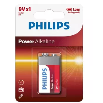Philips PowerLife sārma baterija 9V (6LR61) – 1 gab.