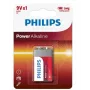 Philips PowerLife sārma baterija 9V (6LR61) – 1 gab.