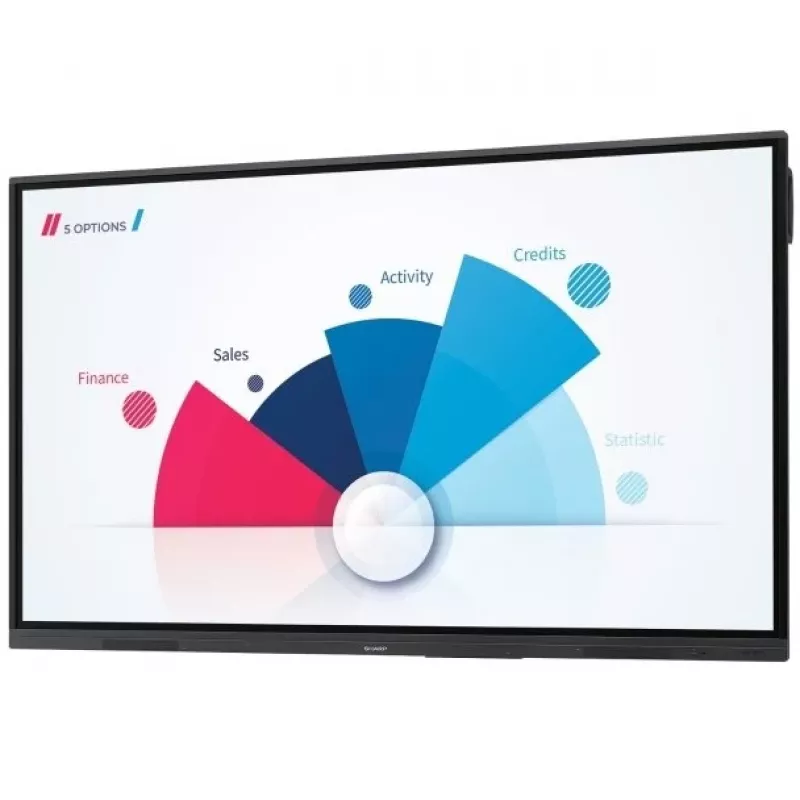 Sharp PN-L752B interaktīvā tāfele 190,5 cm (75 collas) 3840 x 2160 pikseļi Skārienjūtīgs Melna
