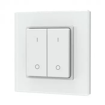Skydance HS084547 bezvadu RF dimmer LED lentēm, 2 zonu, stikla rāmis