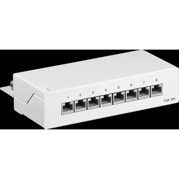 Goobay 62067 - RJ45 sadalītājs Cat6a - 22/26 - Balts - Rack montāža - 1U (62067)