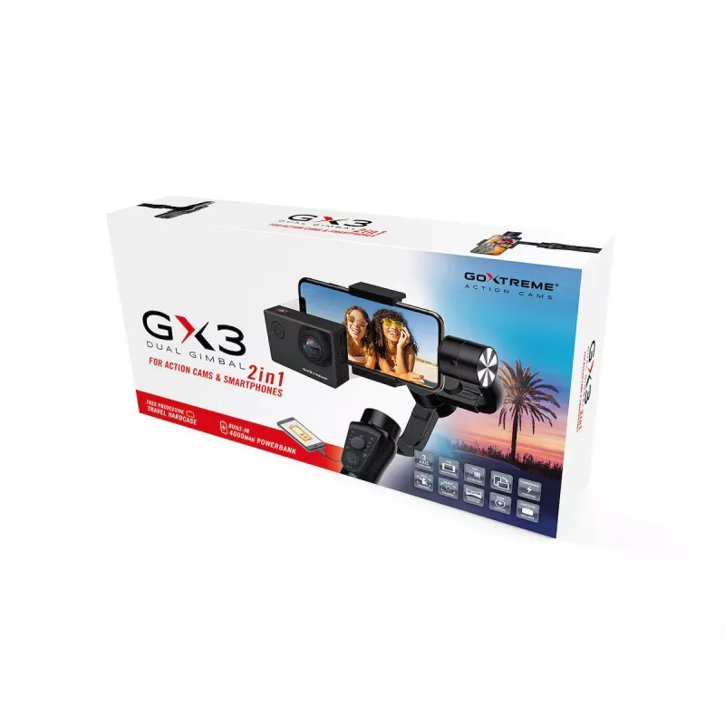 GoXtreme GX3 3-assu stabilizators 55243, viegls rokas stabilizators kamerām un action cams