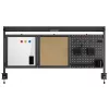 Galda starpsiena ergo office ER-300 B, platums 1250 mm, maksimālā slodze 10 kg
