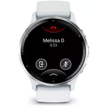 Viedpulkstenis GARMIN Venu 3 — 1.4 collu AMOLED, 45 mm korpuss, GPS, Wi‑Fi, 8 GB, Sudrabs/Balts, silikona siksniņa