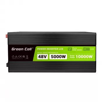 LCD pārveidotājs 48V 5000W/10000W Tīrs sinusoidāls ar displeju