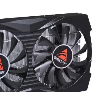 Diskrētā grafikas karte BIOSTAR GeForce GTX 1050 4 GB GDDR5, 1455 MHz boost, 128-bit, PCIe 3.0, 2 ventilatori