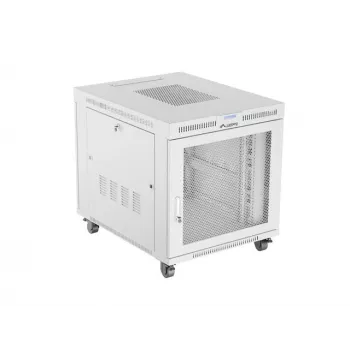 Rack skapis LANBERG FF01-8015-23SL 19 collu 15U, pelēks, perforētas priekšējās durvis