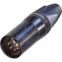 Neutrik XLR savienotājs, taisns, 5 polu, melns NC5MXX-B, 1 gab.