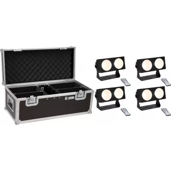 LED gaismu komplekts EUROLITE CBB-2 COB WW 4× ar transporta koferi