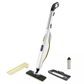 Tvaika mops Kärcher SC 3 UPRIGHT — 0,5 L tvertne, 1600 W, 30 s uzsildīšana, izņemama tvertne, paklāja slidotājs