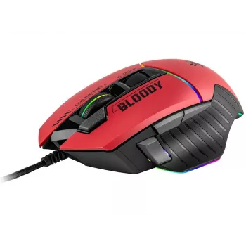 A4Tech Bloody W95Max spēļu pele — labā roka, vadu USB, 12000 DPI, 1 ms, 250 ips, 50M klikšķi, 146 g