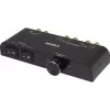 SpeaKa Professional 2 Portu Skaļruņu Slēdzis ar Integrētu Skaļuma Kontroli Melns (SP-6518220)