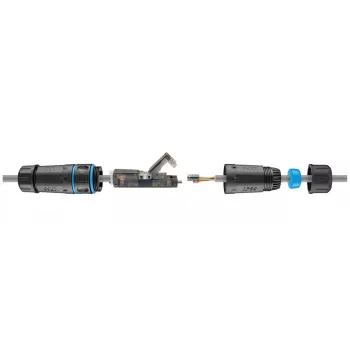 Goobay Outdoor (IP68) tīkla kabeļa savienotājs, CAT 6A neekranēts, UTP – putekļu un ūdensnecaurlaidīgs, LSA spaiļu sloksne (bez instrumentiem) (44416)
