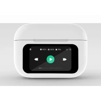 Austiņas Bluetooth baltas TWS-LCD-ANC-01-W Gembird