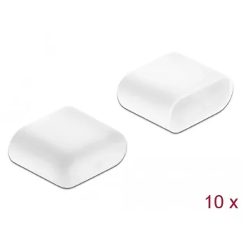 Putekļu aizsargvāciņš DeLOCK USB Type-C vīrišķais 10 gab. balts