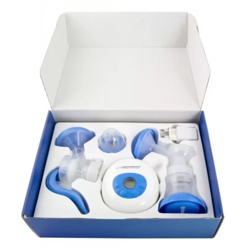 Krūts sūknis ESPERANZA ECM003B Elektronisks 150 ml, iebūvēts displejs, zils/balts, 100–240V AC