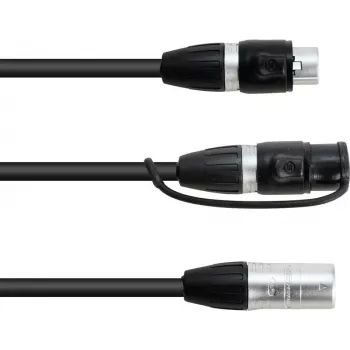 Adaptera kabelis EUROLITE 30227869 IP XLR 3-pin vīrietis uz 2× IP XLR 3-pin sieviete